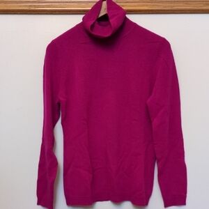 Charter Club Cashmere Fuchsia Turtleneck Sweater